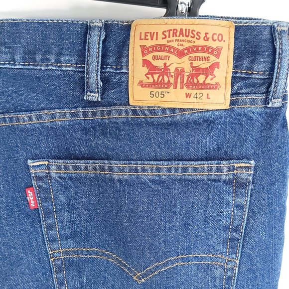 Levi's 505 Shorts Men's 42 Blue Denim Distressed - Picture 12 of 16